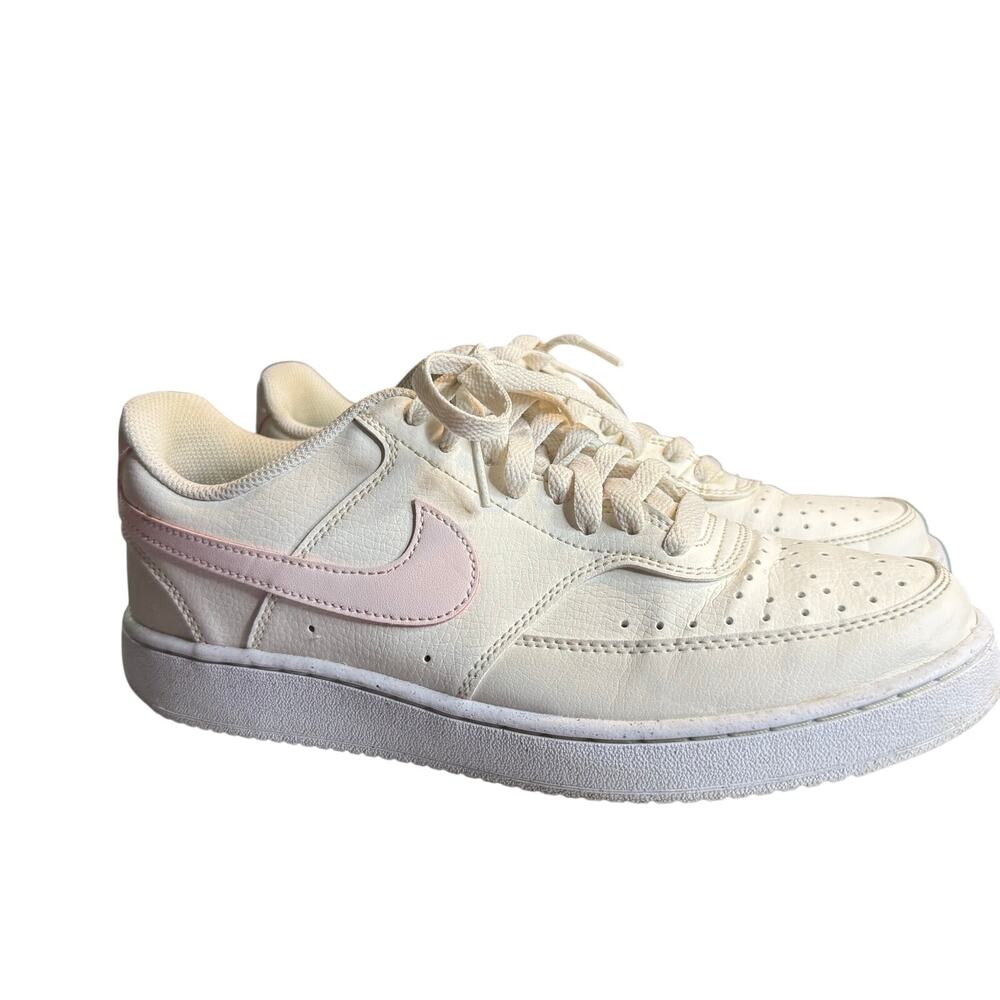 Nike Court Vision Low Next Nature Sneakers, Cream/Pink Retro, Women's Size 9